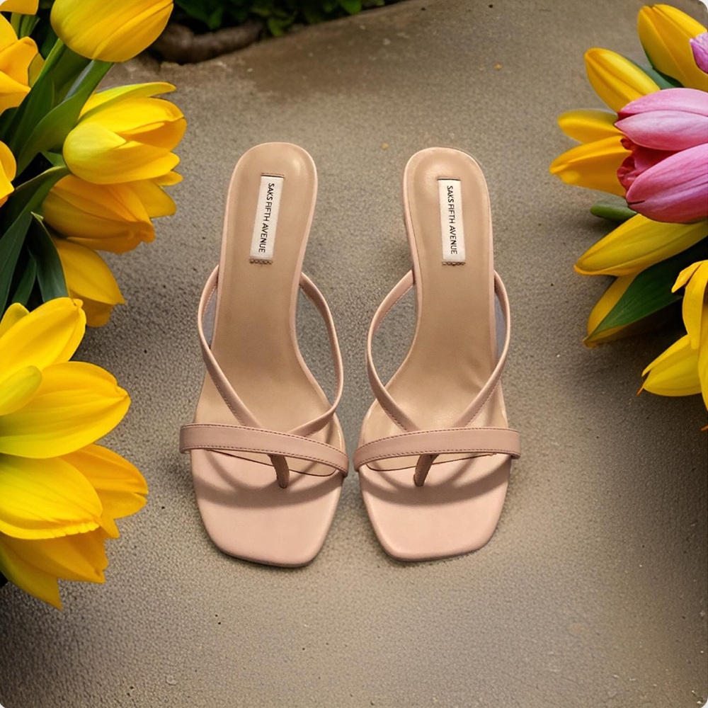 Sax Fifth Avenue Rose Pink Strappy Heel Sandals_Sz 9